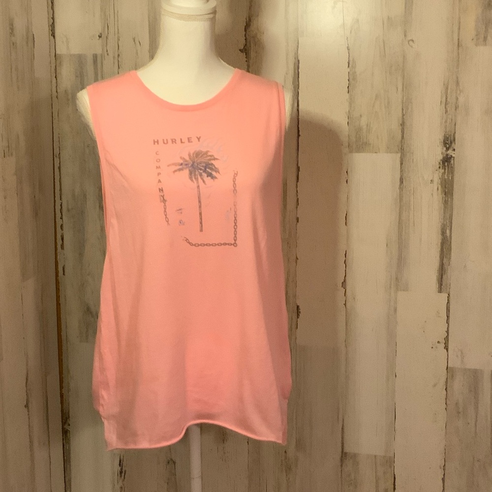 Hurley Coral Palm Graphic Tank Top